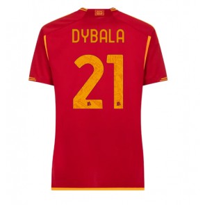 AS Roma Paulo Dybala #21 Koszulka Podstawowych Kobiety 2023-24 Krótki Rękaw